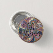 Retro Bi Vibes LGBTQ Pride Speld Ronde Button 3,2 Cm (Voorkant /achterkant)