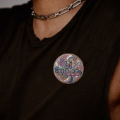 Retro Bi Vibes LGBTQ Pride Speld Ronde Button 3,2 Cm
