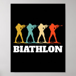 Retro Biathlon Biathlonist Poster