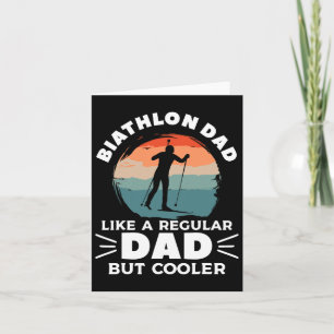 Retro Biatlon Papa Zoals Een Gewone Papa Maar Koel Kaart