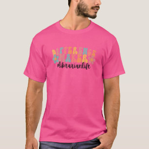Retro Bibliothecaris Verschil Maker Bibliothecaris T-shirt
