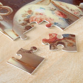 Retro Bichon Frisé Schilderij Legpuzzel (Zijkant)