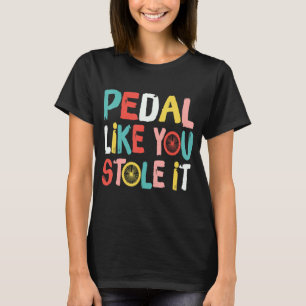 Retro Bicycle Bike Cycling Pedal net als jij het t T-shirt
