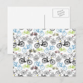 Retro Bicycle Bike Patroon Briefkaart (Voorkant / Achterkant)