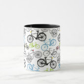 Retro Bicycle Bike Patroon Mok (Midden)