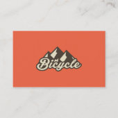 Retro Bicycle Logo Sinaasappel Modern Visitekaartje (Voorkant)