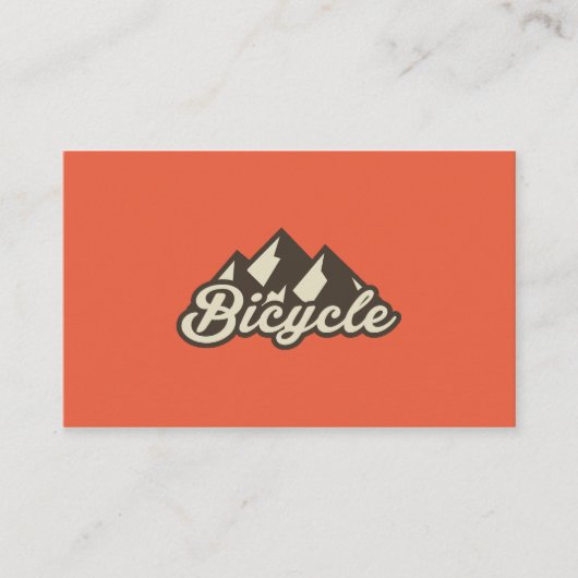 Retro Bicycle Logo Sinaasappel Modern Visitekaartje (Voorkant)