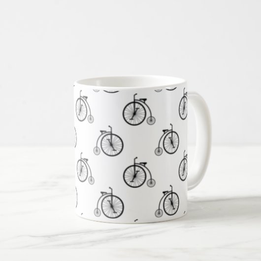 Retro Bicycle - Pattern Koffiemok (Voorkant rechts)