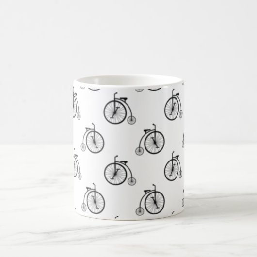 Retro Bicycle - Pattern Koffiemok (Center)