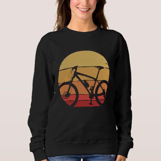Retro Bicycle Vintage Sunset Mountain Bike Trui (Voorkant)