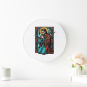 Retro Biddende Religieuze Figuur Vector T-shirt De Grote Klok (Huis)