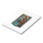 Retro Biddende Religieuze Figuur Vector T-shirt De Notitieblok (Linkerzijde)