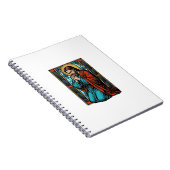 Retro Biddende Religieuze Figuur Vector T-shirt De Notitieboek (Rechterzijde)