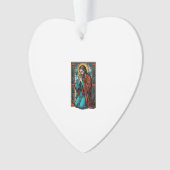 Retro Biddende Religieuze Figuur Vector T-shirt De Ornament (voorkant)