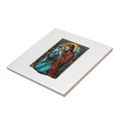 Retro Biddende Religieuze Figuur Vector T-shirt De Tegeltje (Zijkant)