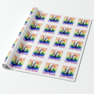 Retro Biden Harris Pride Cadeaupapier