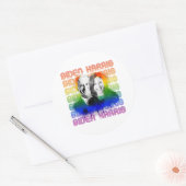Retro Biden Harris Pride Ronde Sticker (Envelop)
