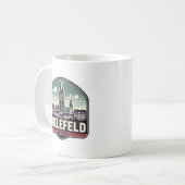 Retro Bielefeld Skyline Koffiemok (Voorkant links)