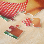 Retro Bier Land Meisje Legpuzzel (Zijkant)