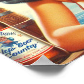 Retro Bier Land Meisje Poster (Hoek)