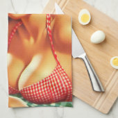 Retro Bier Land Meisje Theedoek (Quarter Fold)