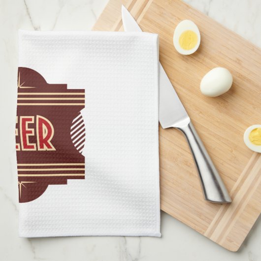 Retro Bier Logo Bar Handdoeken (Quarter Fold)