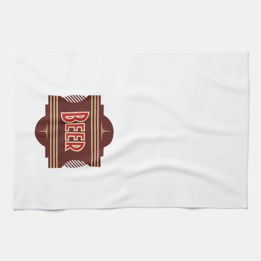 Retro Bier Logo Bar Handdoeken (Horizontaal)
