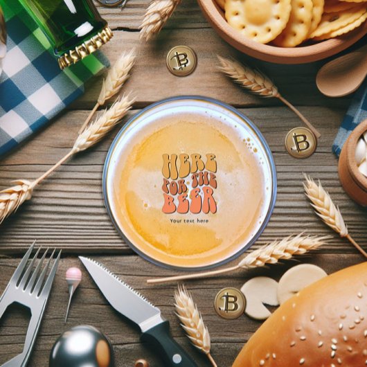 Retro Bier Proeverij Partij Ronde Kartonnen Onderzetter