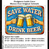 Retro bierliefhebber distressed bord FP2O decoupag Tissuepapier