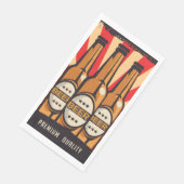 Retro bierliefhebbers feest Papier Servet (Hoek)