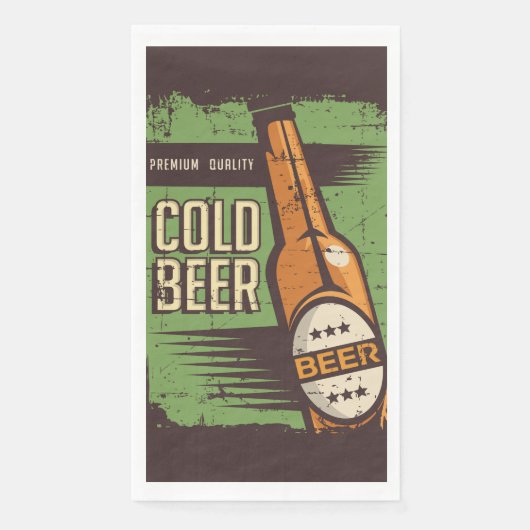 Retro bierliefhebbers feest Papier Servet (Voorkant)