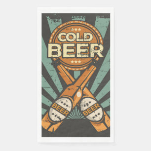 Retro bierliefhebbers feest Papier Servet
