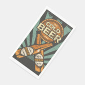 Retro bierliefhebbers feest Papier Servet (Hoek)