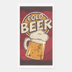 Retro bierliefhebbers feest Papier Servet