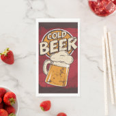 Retro bierliefhebbers feest Papier Servet (Insitu)