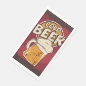 Retro bierliefhebbers feest Papier Servet (Hoek)