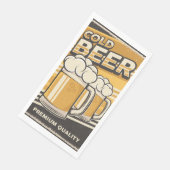 Retro bierliefhebbers feest Papier Servet (Hoek)