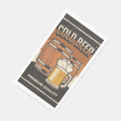 Retro bierliefhebbers feest servet (Hoek)