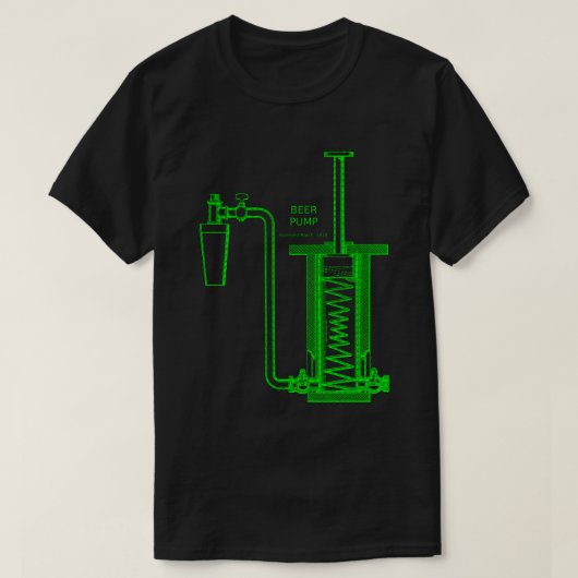 retro-bierpomp t-shirt (Design voorkant)
