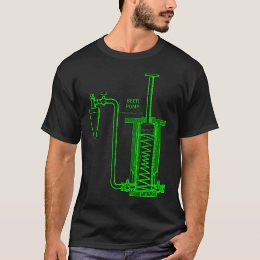 retro-bierpomp t-shirt (Voorkant)
