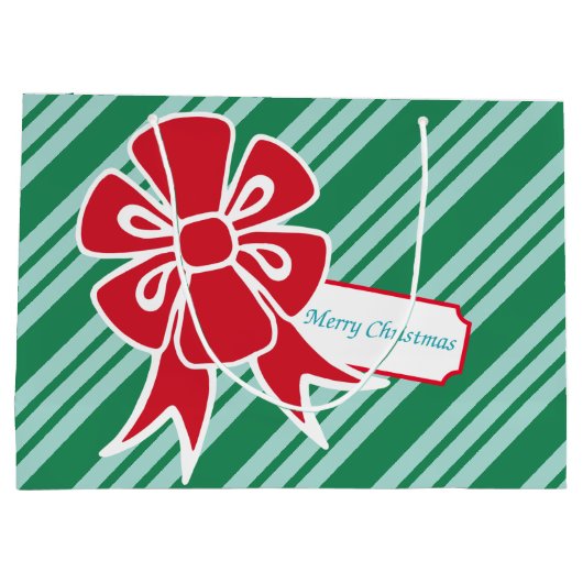 Retro Big Bow Gift Bag Large Cadeautasje (Achterkant)