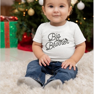 Retro Big Brother Black Typografie Kinder Shirts