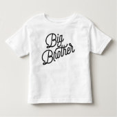 Retro Big Brother Black Typografie Kinder Shirts (Voorkant)