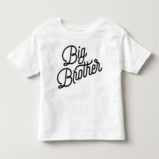 Retro Big Brother Black Typografie Kinder Shirts (Voorkant)