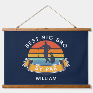 Retro Big Brother Golf Lover Birthday Room Hangend Wandkleed