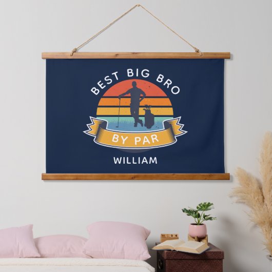 Retro Big Brother Golf Lover Birthday Room Hangend Wandkleed (Slaapkamer)
