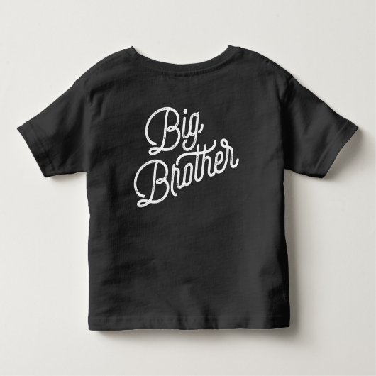 Retro Big Brother White Typografie Kinder Shirts (Achterkant)