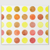 Retro Big Disted Colorful Polka Dots Pattern Cadeaupapier (Vlak)