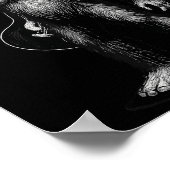 Retro Big Foot Rock Muziek Geschenken Mannen Vrouw Poster (Hoek)