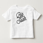 Retro Big Sister Black Typografie Kinder Shirts (Voorkant)